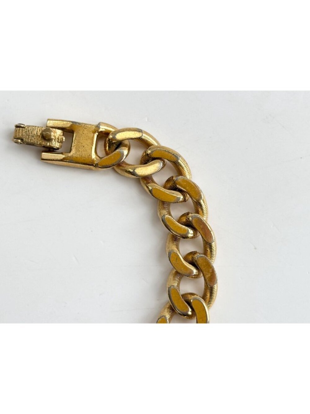 Monet Designer Signed Curb Chain Chunky Vintage 80's Style Bracelet - Picture 15 of 16